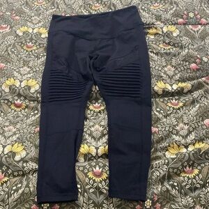 Autumn High Waist Moto Ankle Leggings